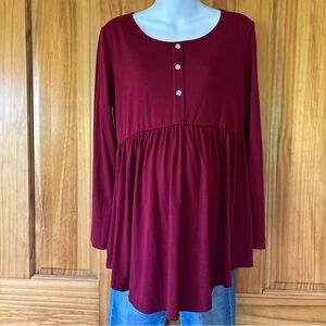 Maternity knit casual blouse